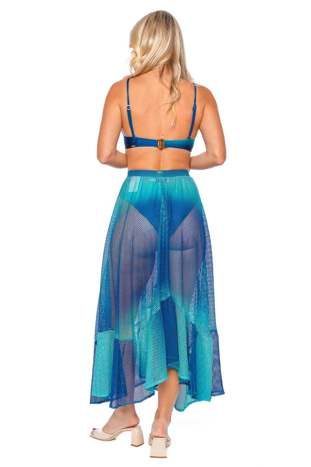 PatBO Ombre High Tide Netted Beach Skirt
