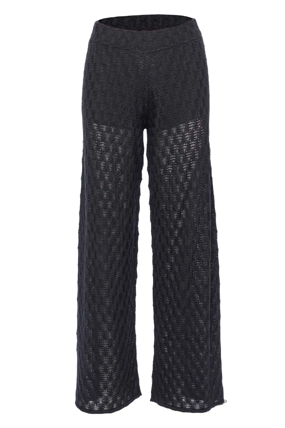 Jayla Black Knit Straight Leg Pants