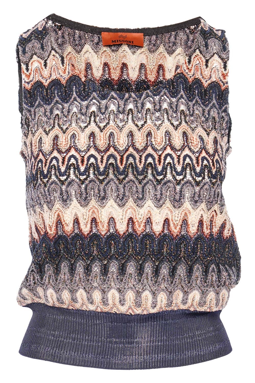 Missoni Dark Multi Sleeveless Knit Tank Top