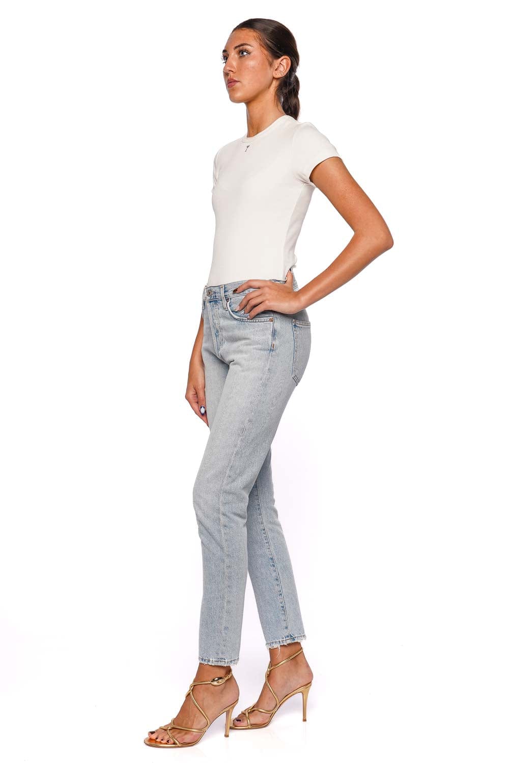 AGOLDE Austin Lost Light Wash Slim Jeans