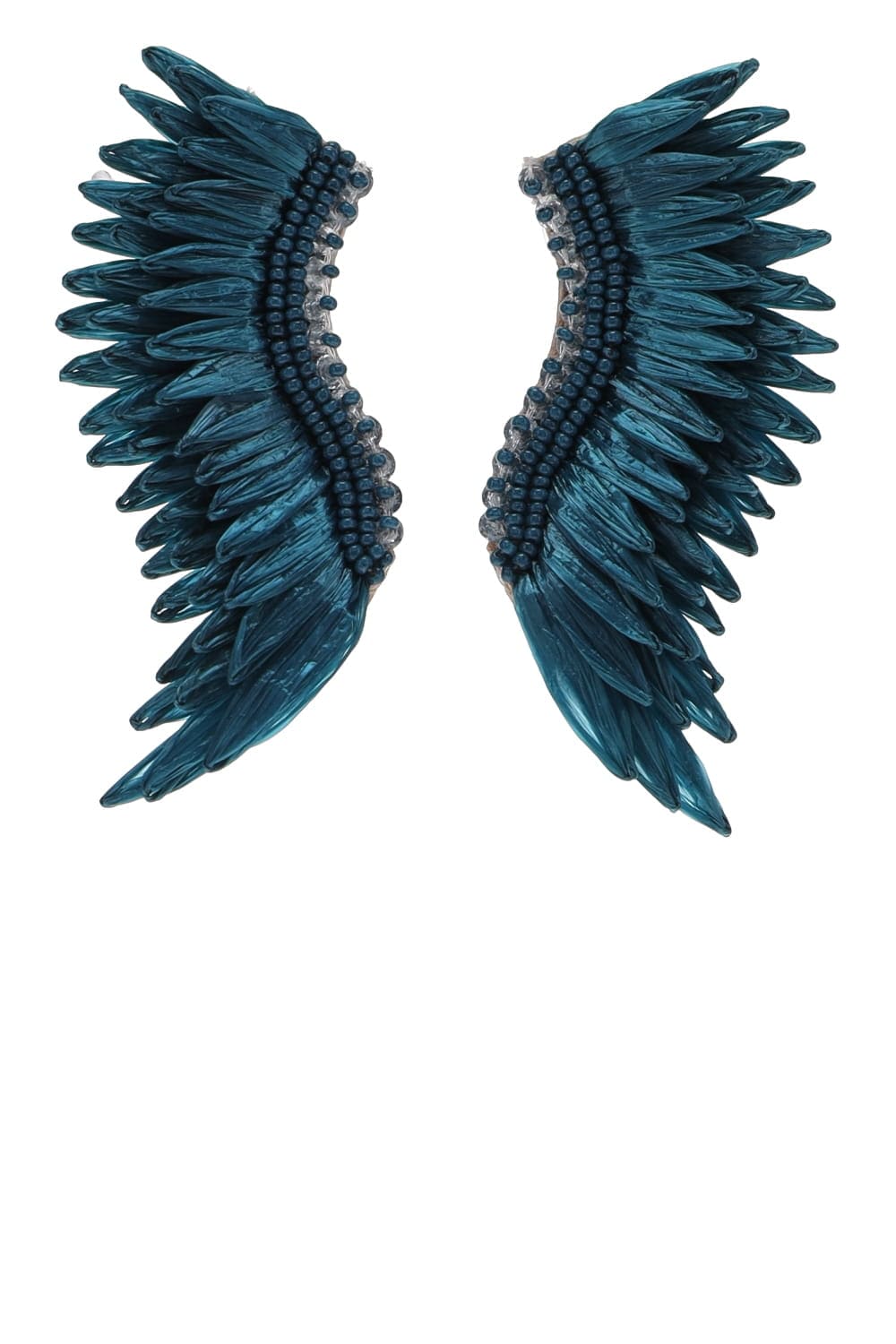 Mignonne Gavigan Madeline Dark Blue Raffia Earrings