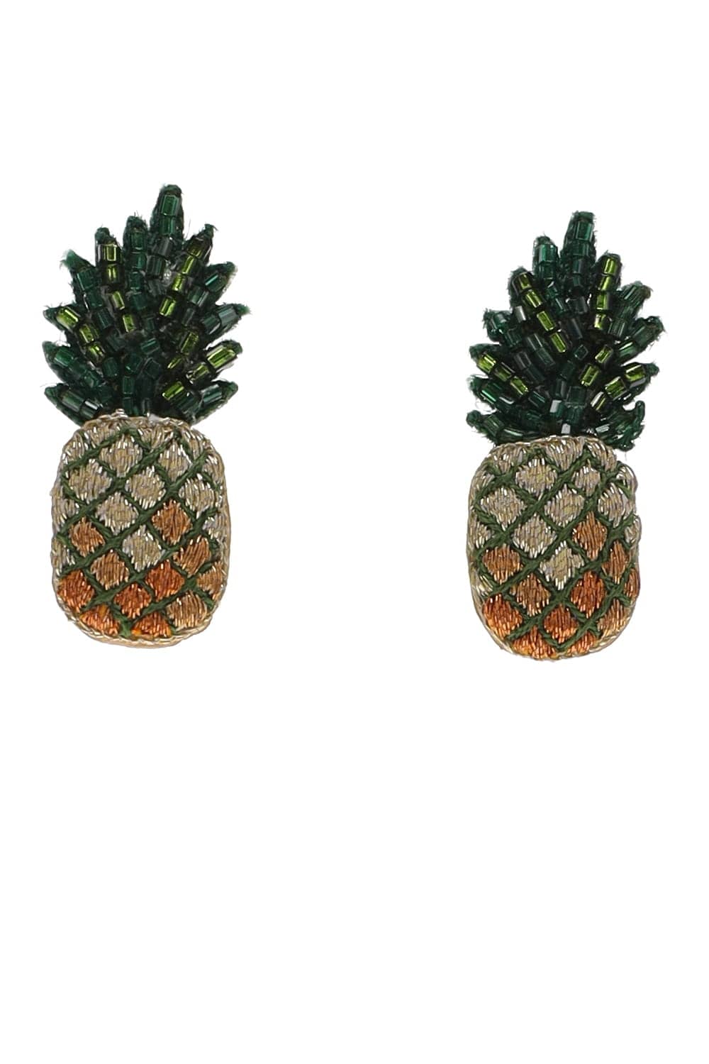 Mignonne Gavigan Pineapple Beaded Stud Earrings