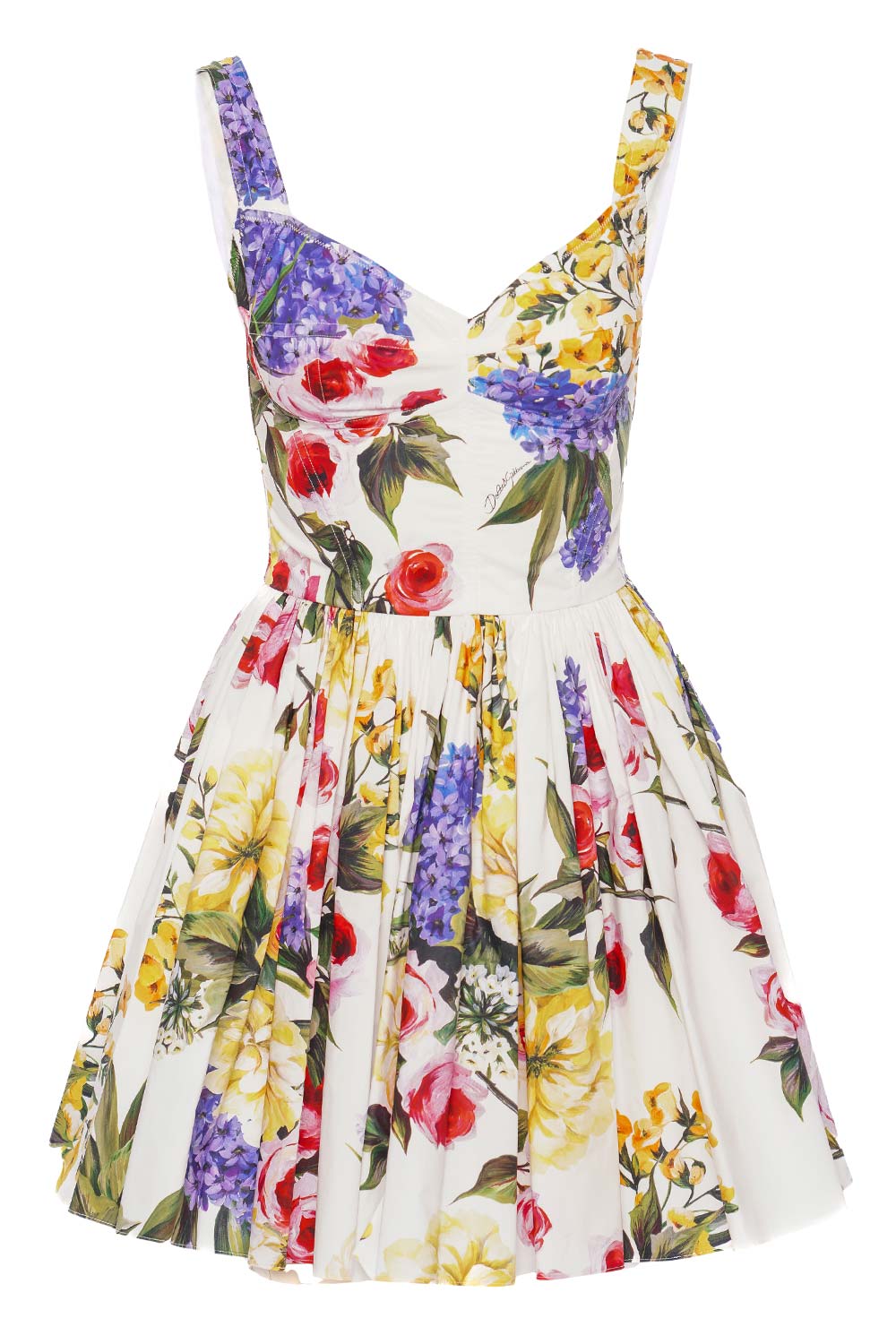 Dolce & Gabbana Flower Power Bustier Mini Dress