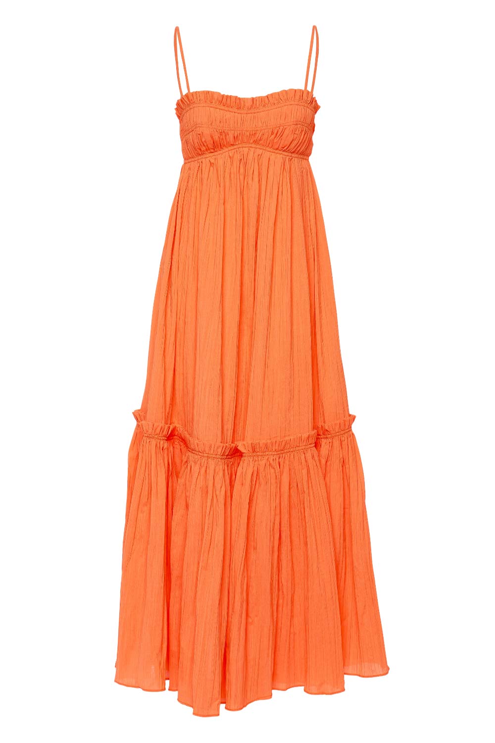 Acler Dartnell Apricot Tiered Maxi Dress