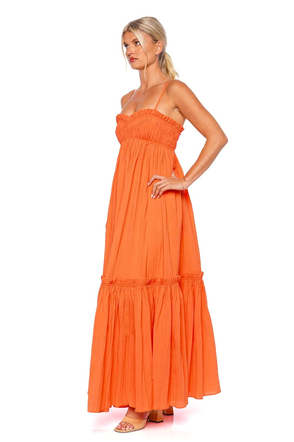 Acler DARTNELL MAXI DRESS AS2401018D-APRICOT APRICOT