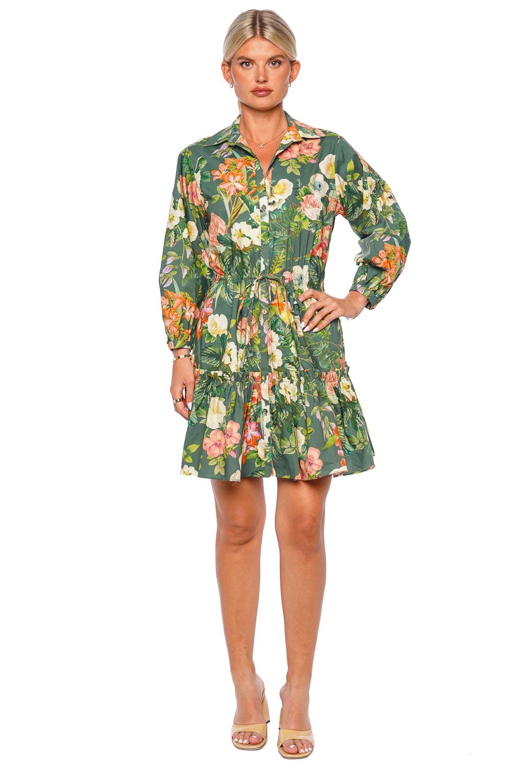 Robin Olive Kingston Floral Mini Dress