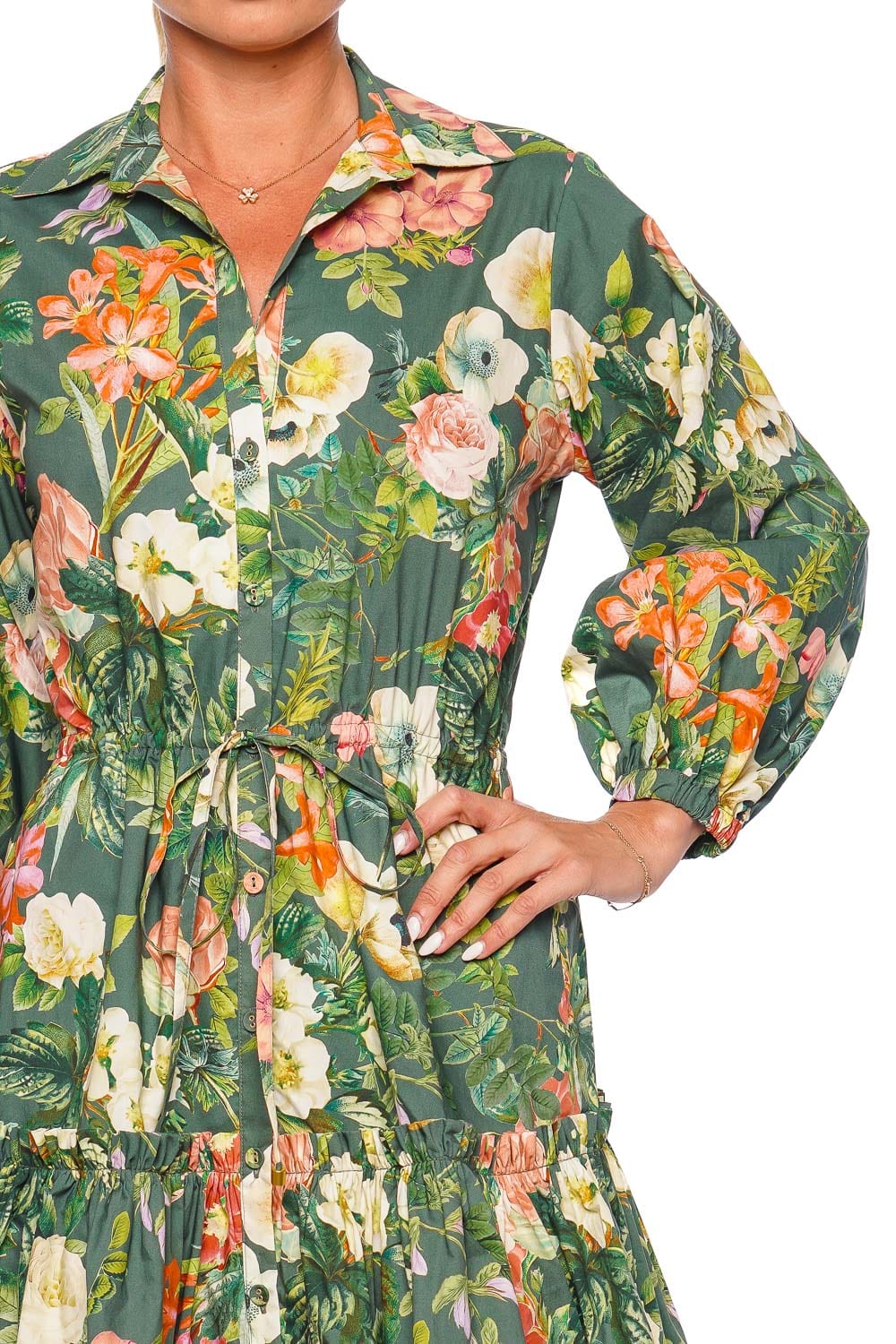 Robin Olive Kingston Floral Mini Dress