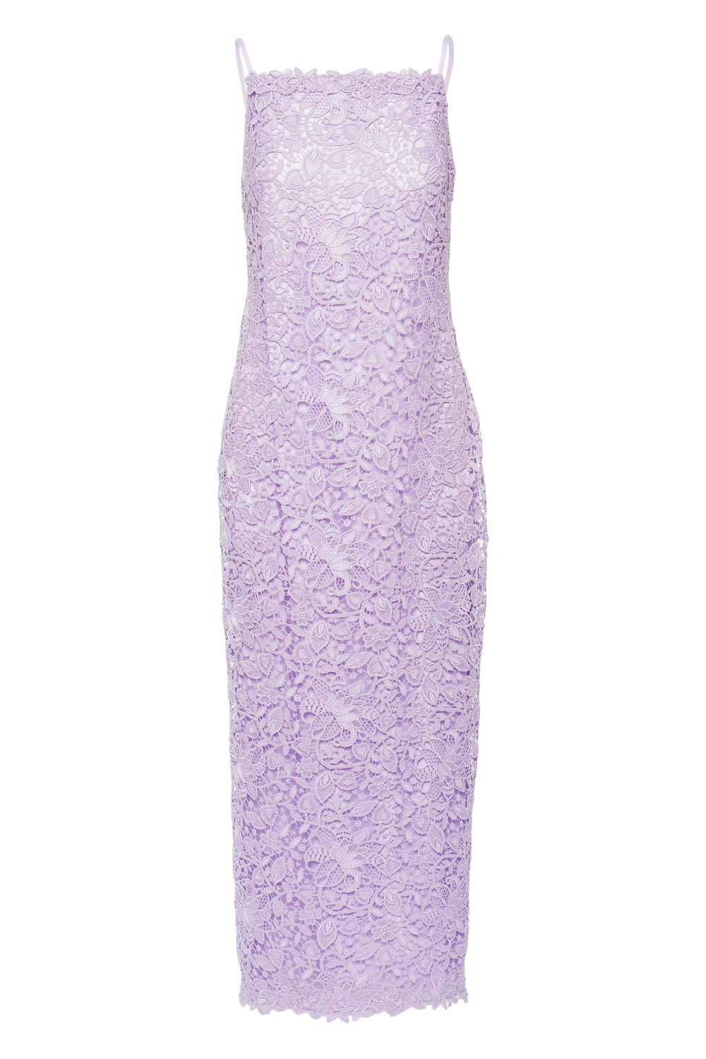 Carolina Herrera Lilac Lace Column Gown