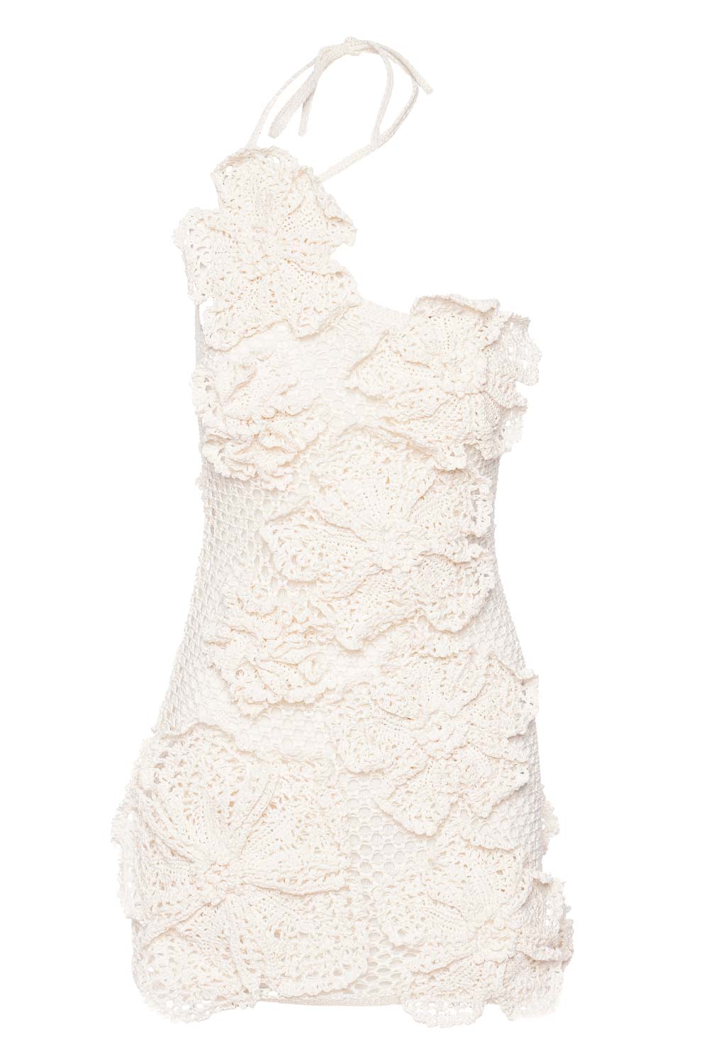 Cult Gaia Kendria Off White Crochet Mini Dress