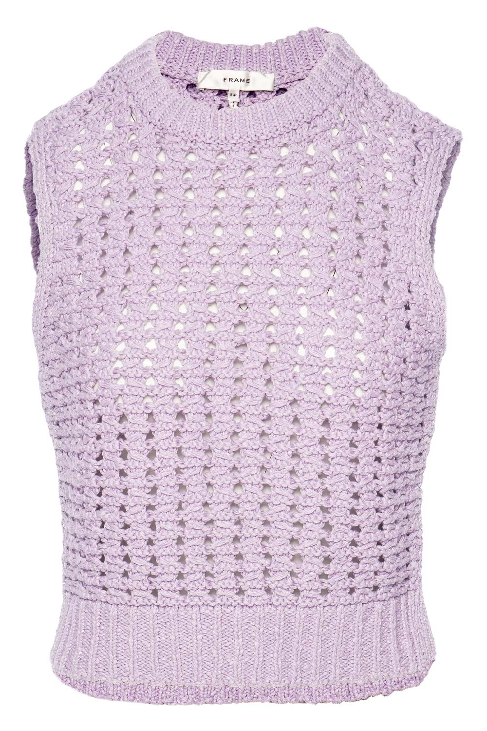 FRAME Lilac Tape Yarn Sweater Vest