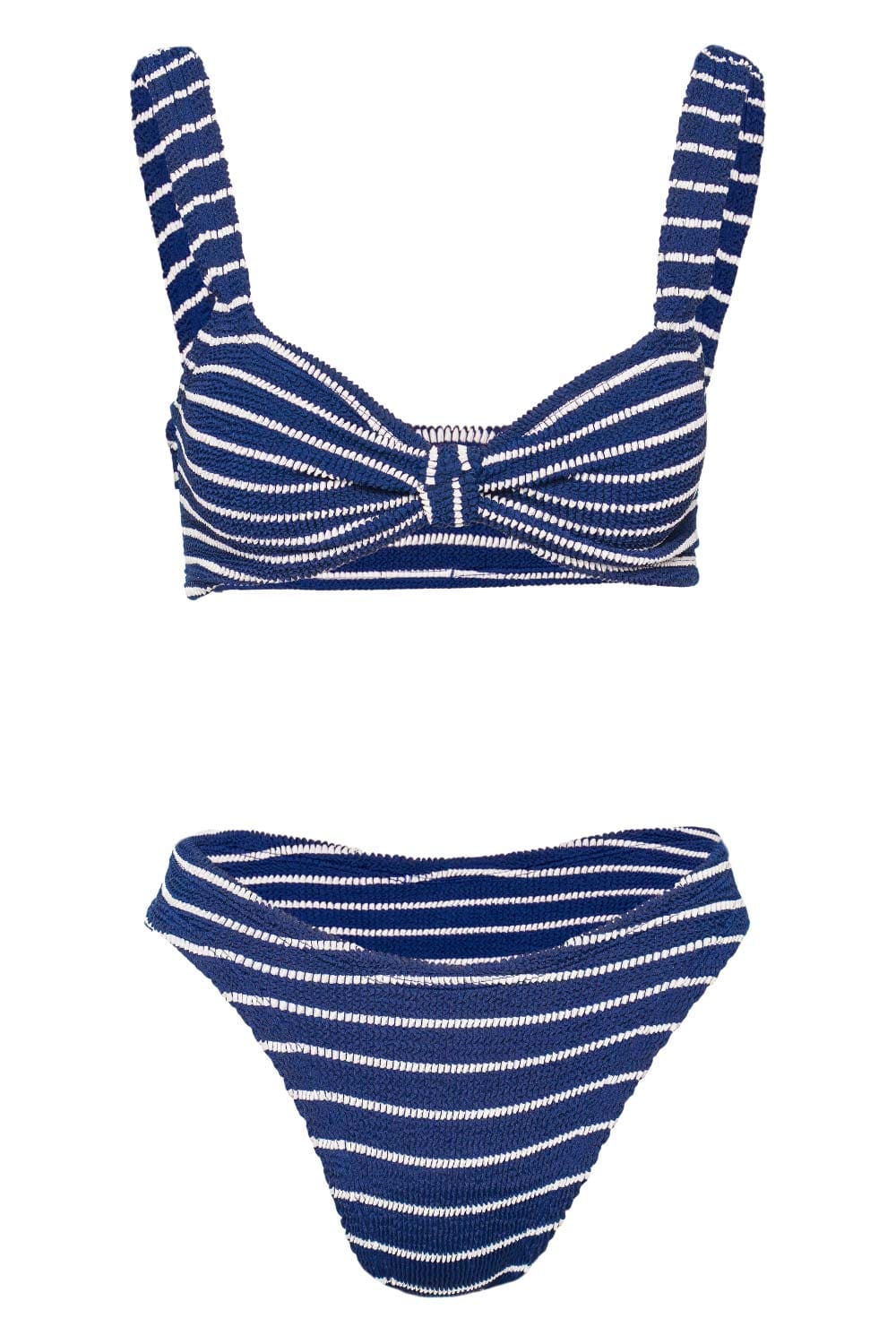 Hunza G Bonnie Navy & White Stripe Bikini Set