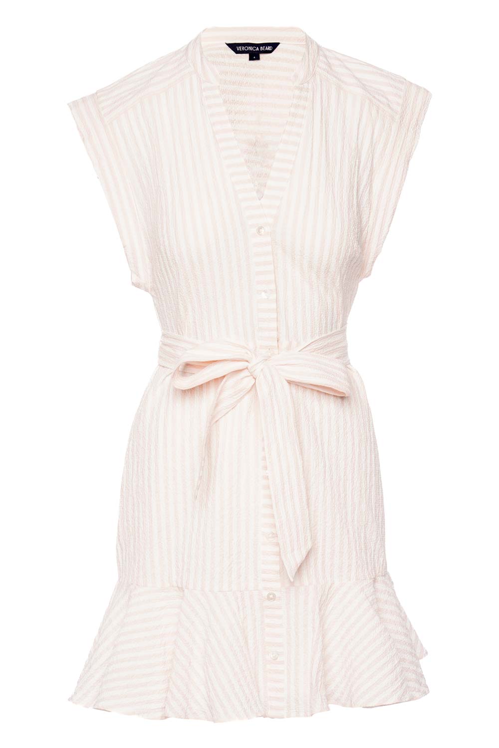 Veronica Beard Avella Stripe Belted Mini Dress