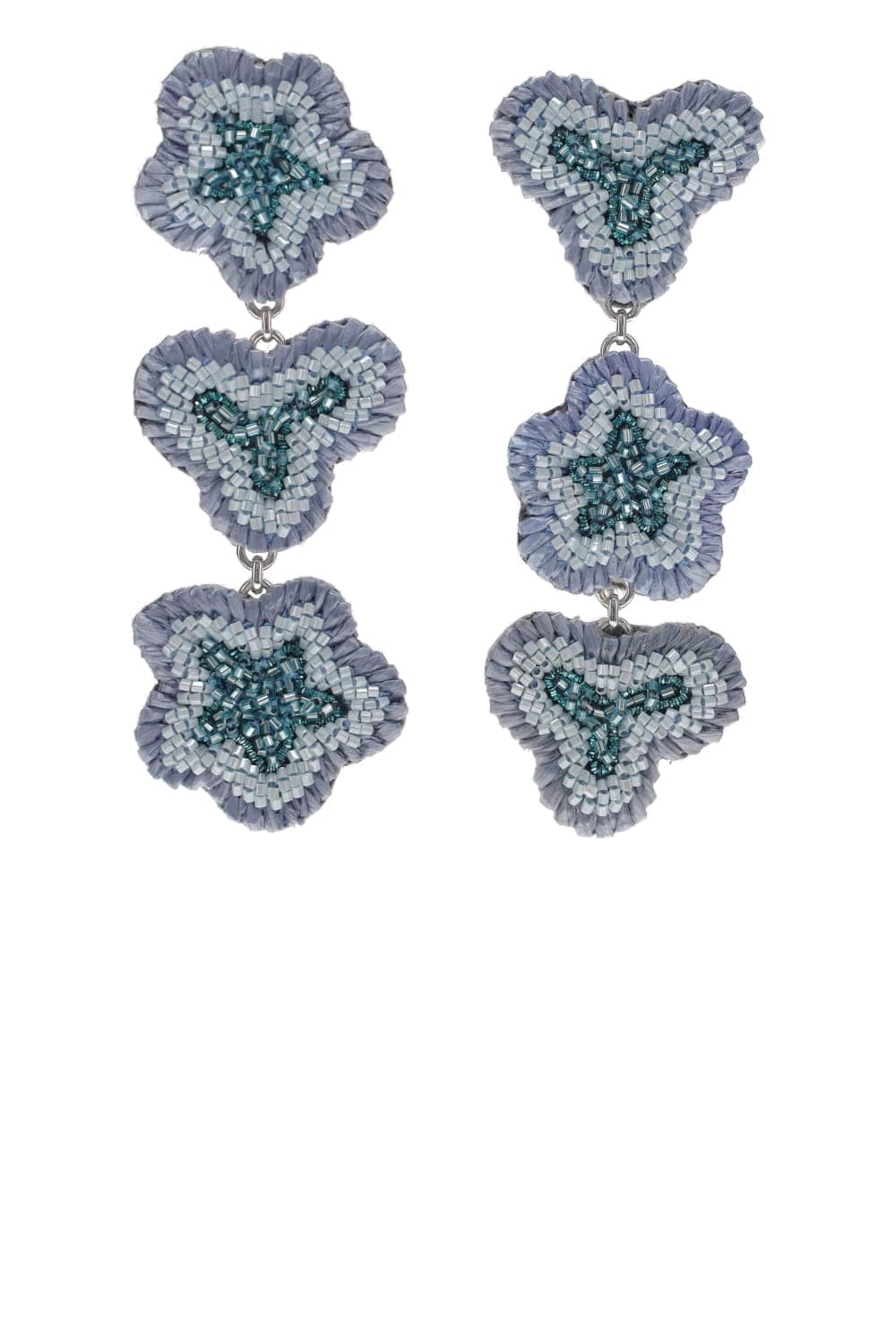 Mignonne Gavigan Aamir Lux Blue Floral Earrings
