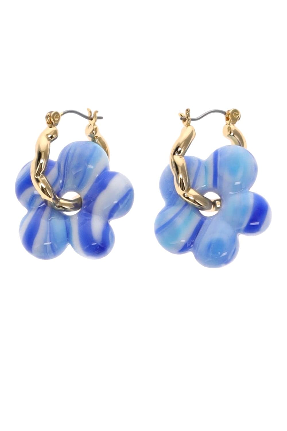 Mignonne Gavigan Aya Blue Floral Hoop Earrings