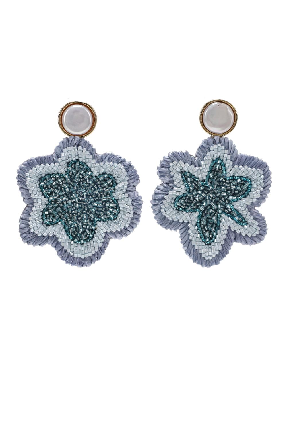 Mignonne Gavigan Aamir Pearl Floral Drop Earrings