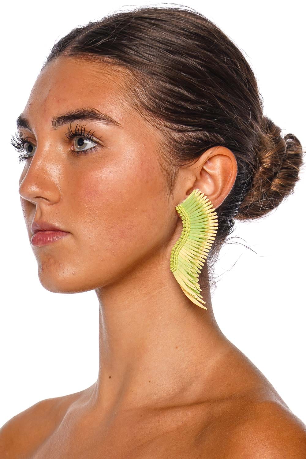 Mignonne Gavigan Madeline Lime Yellow Beaded Earrings