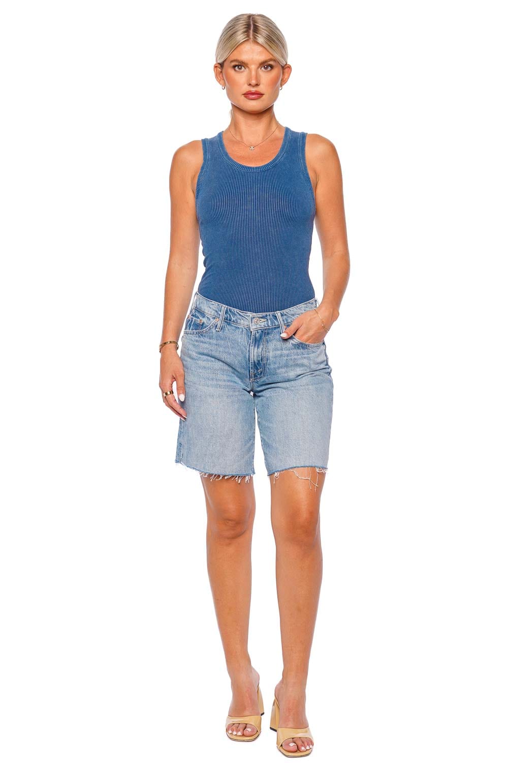 MOTHER Denim The Down Low Undercover Frayed Short