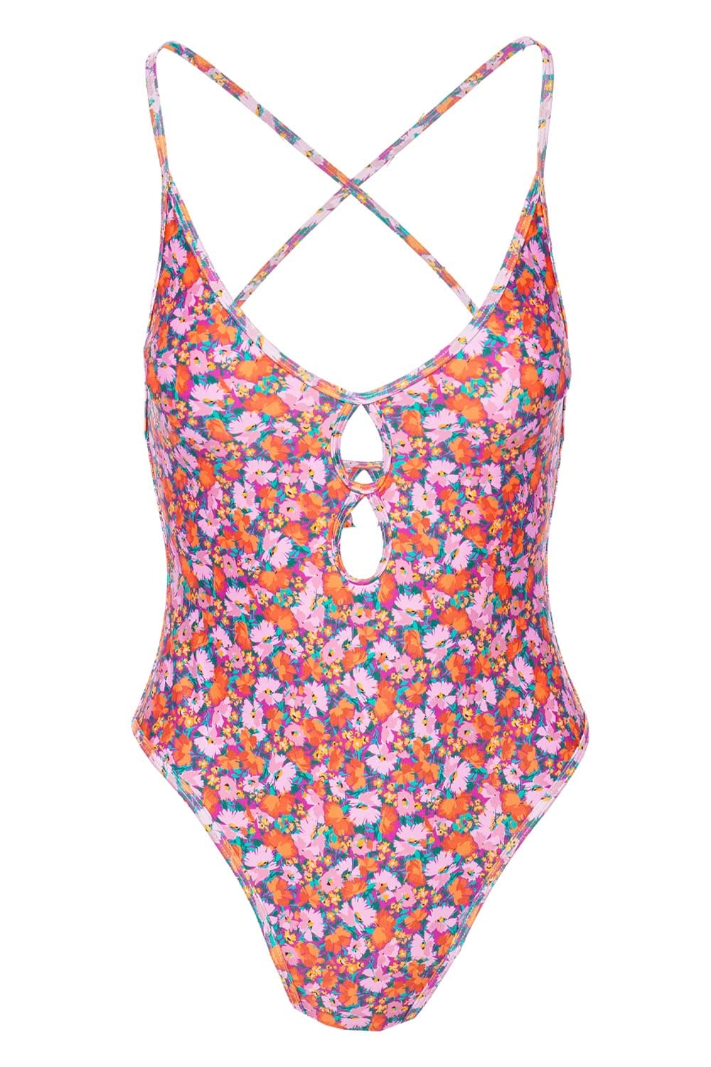 L*Space Clover Positively Poppies One Piece Swimsuit