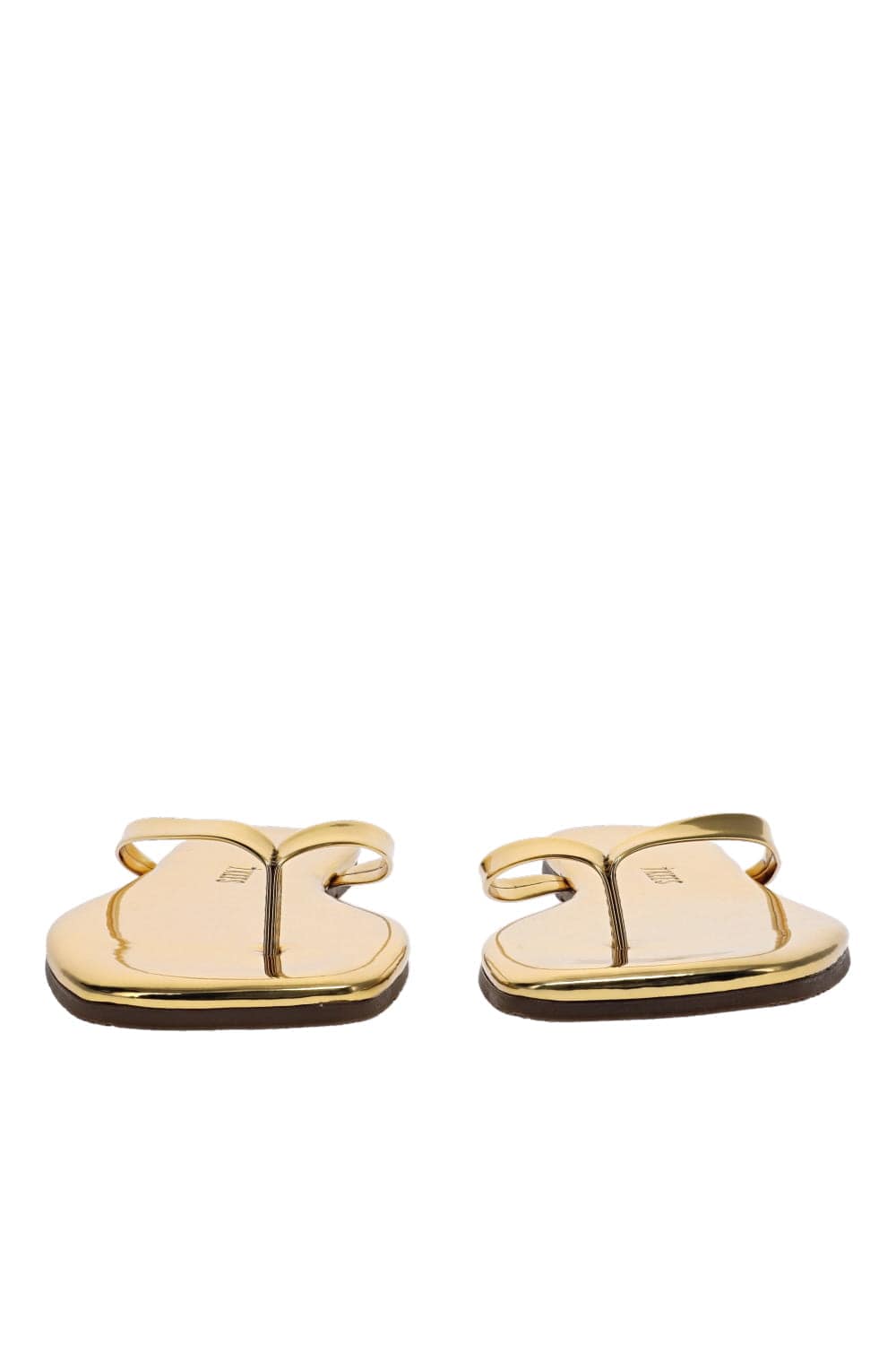 TKEES Lily Mirror Gold Square Toe Sandal