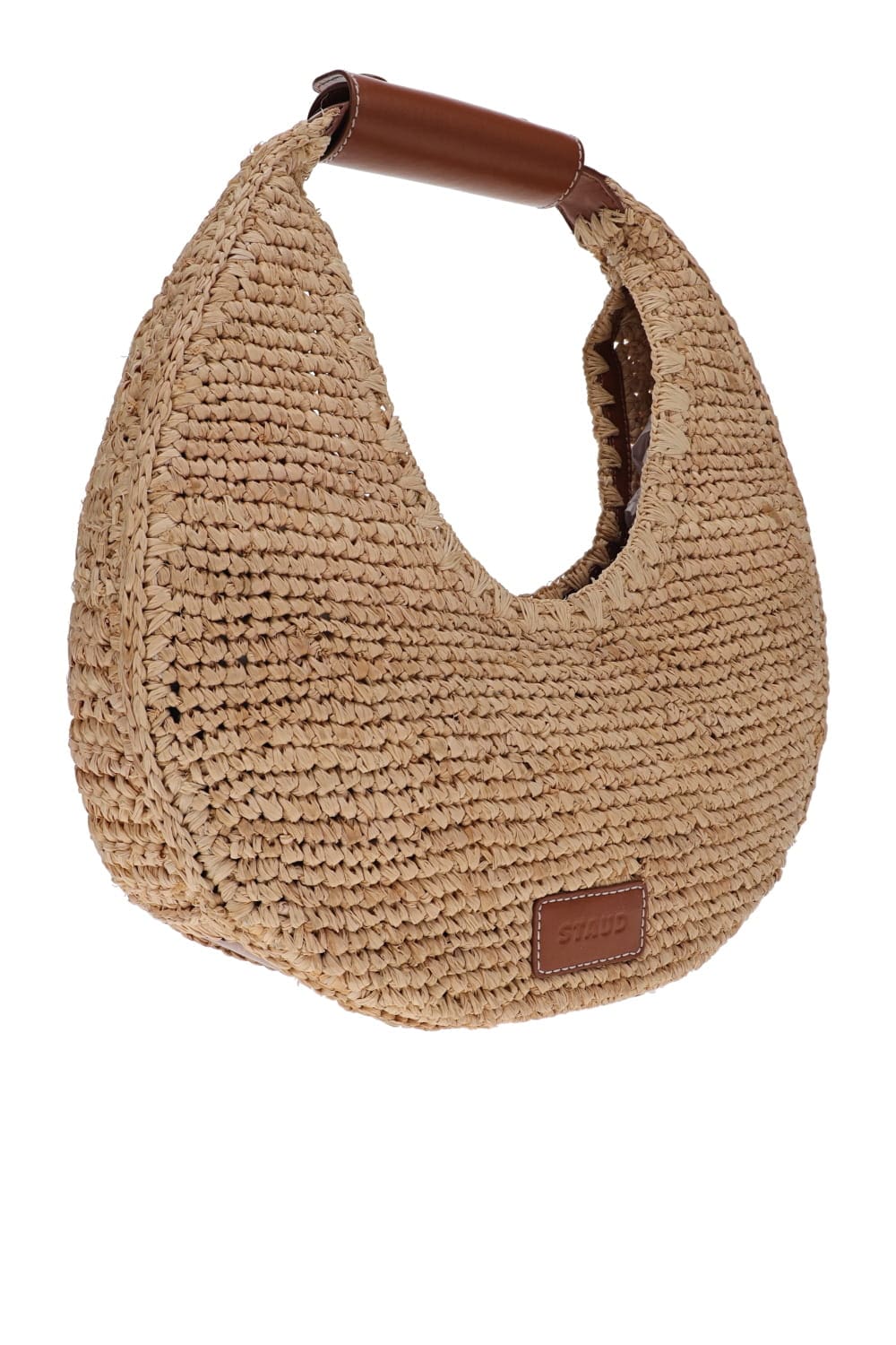 Staud Moon Raffia Natural Tote Bag