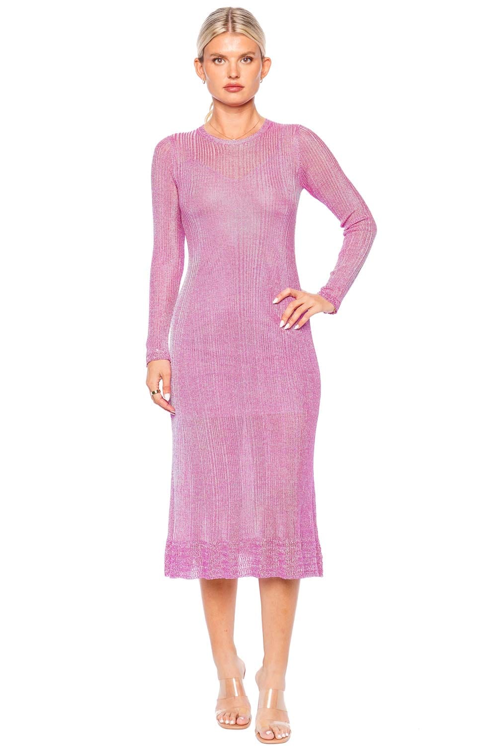 Ulla Johnson Simone Long Sleeve Knit Midi Dress