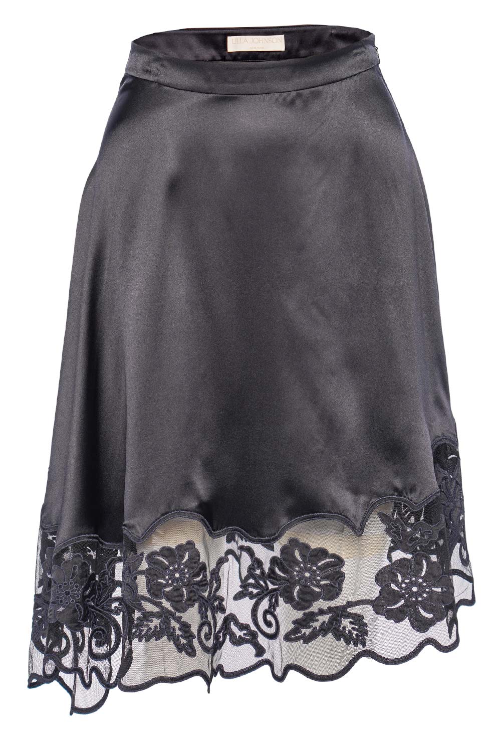 Ulla Johnson Avalon Noir Lace Midi Skirt