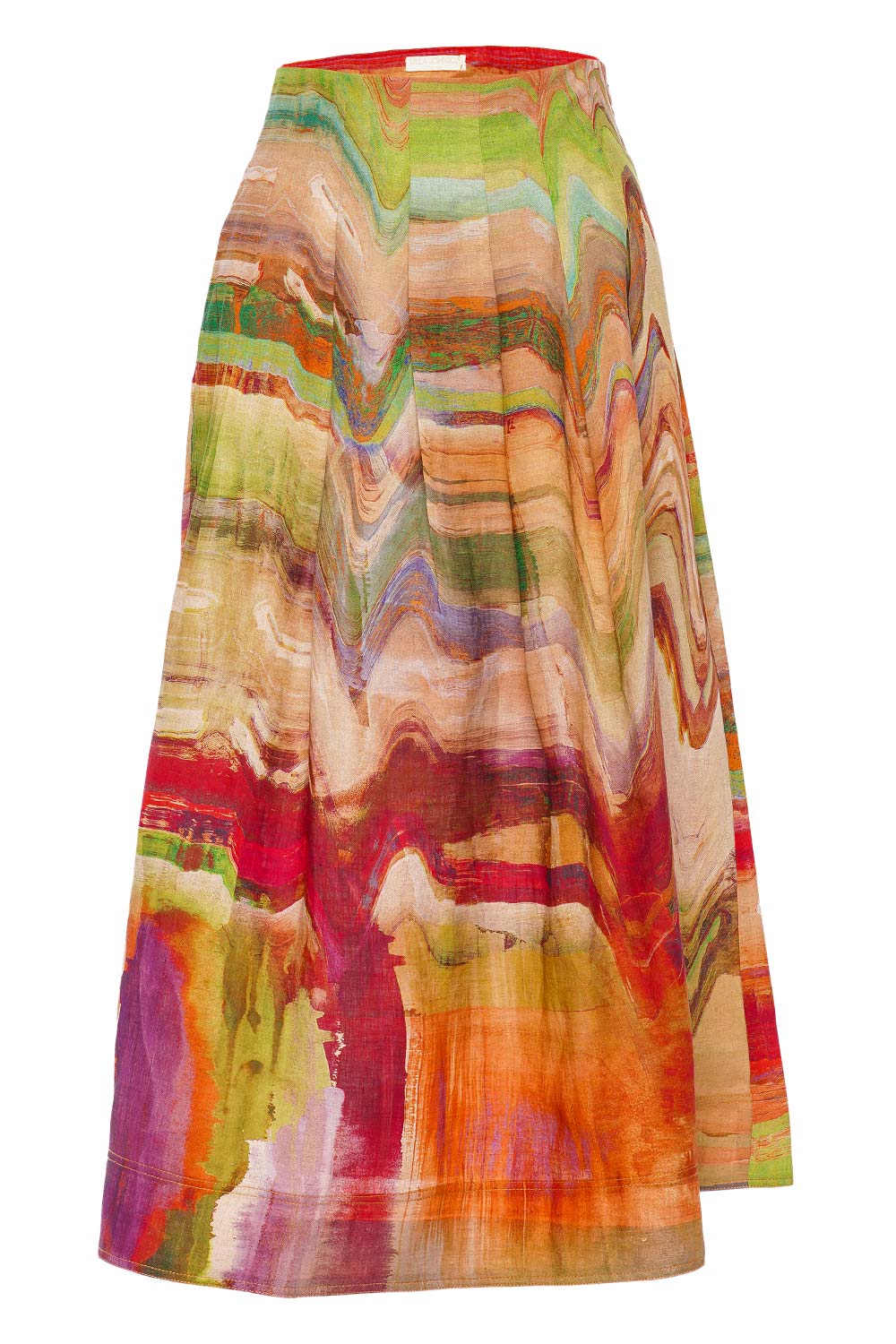 Ulla Johnson Alessandra Canyon Sunset Pleated Midi Skirt