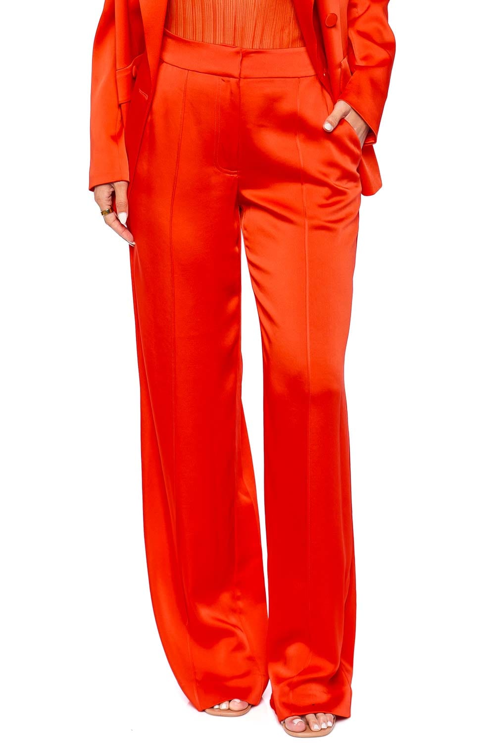 Simkhai Dahlia straight-leg trousers - Red