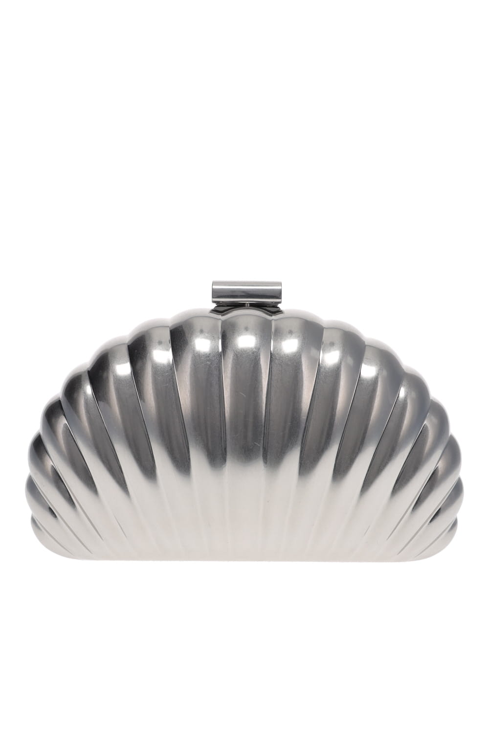 SIMKHAI Monet Silver Metallic Shell Clutch