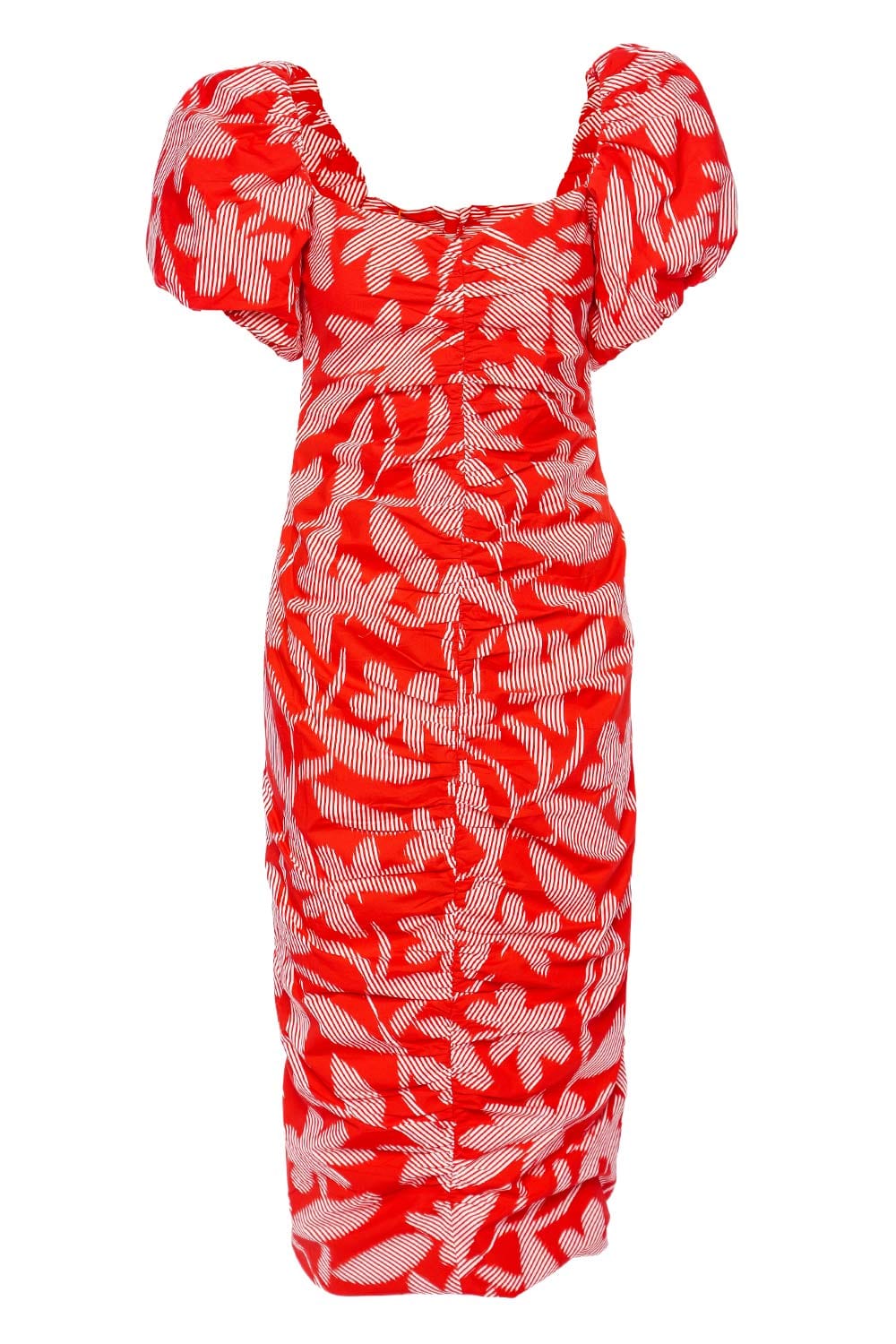 Rhode Tessa Floral Puff Sleeve Midi Dress