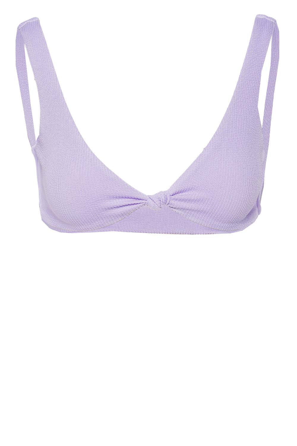 Melissa Odabash Ibiza Lavender Rib Knit Bikini Top