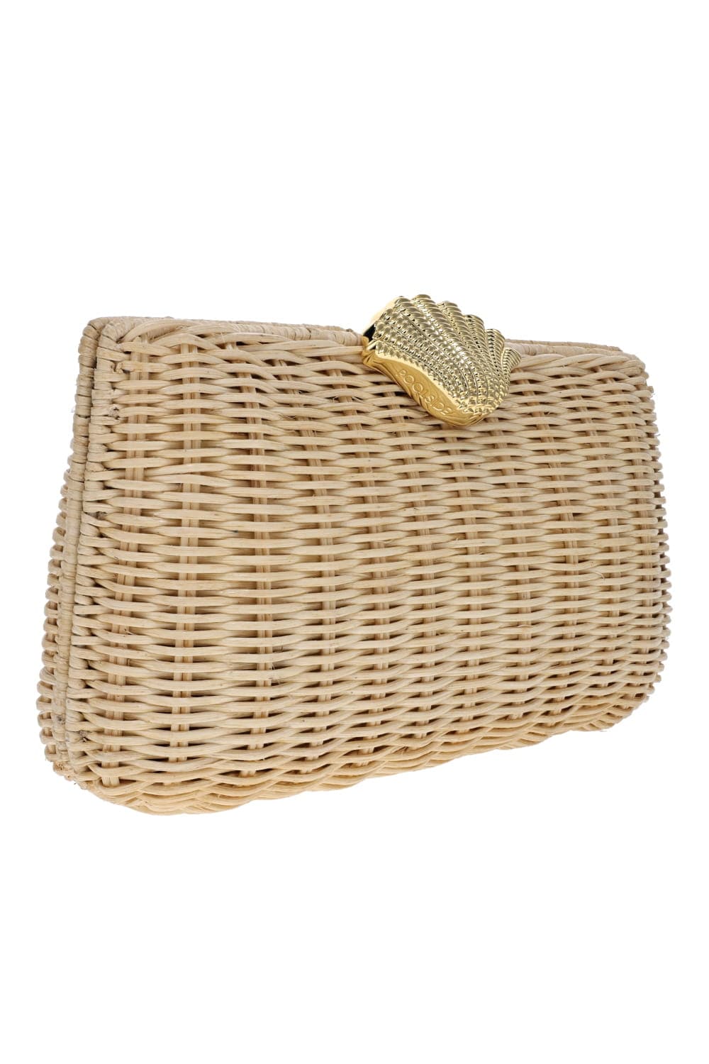 POOLSIDE The Classica Natural Straw Clutch