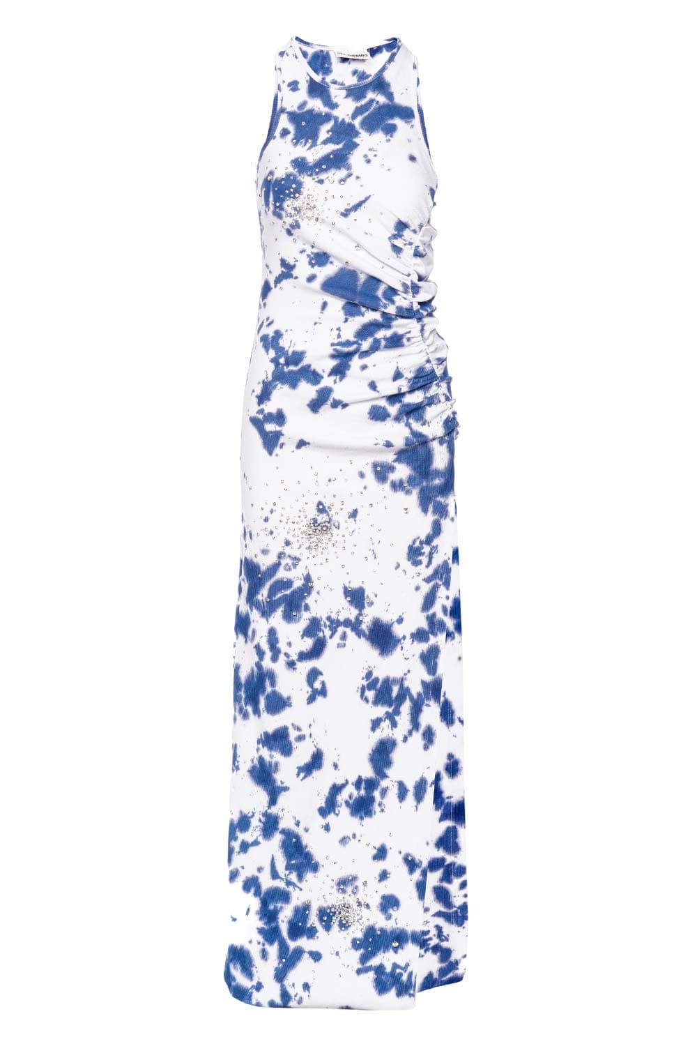DES_PHEMMES Crystal Embroidered Tie Dye Maxi Dress