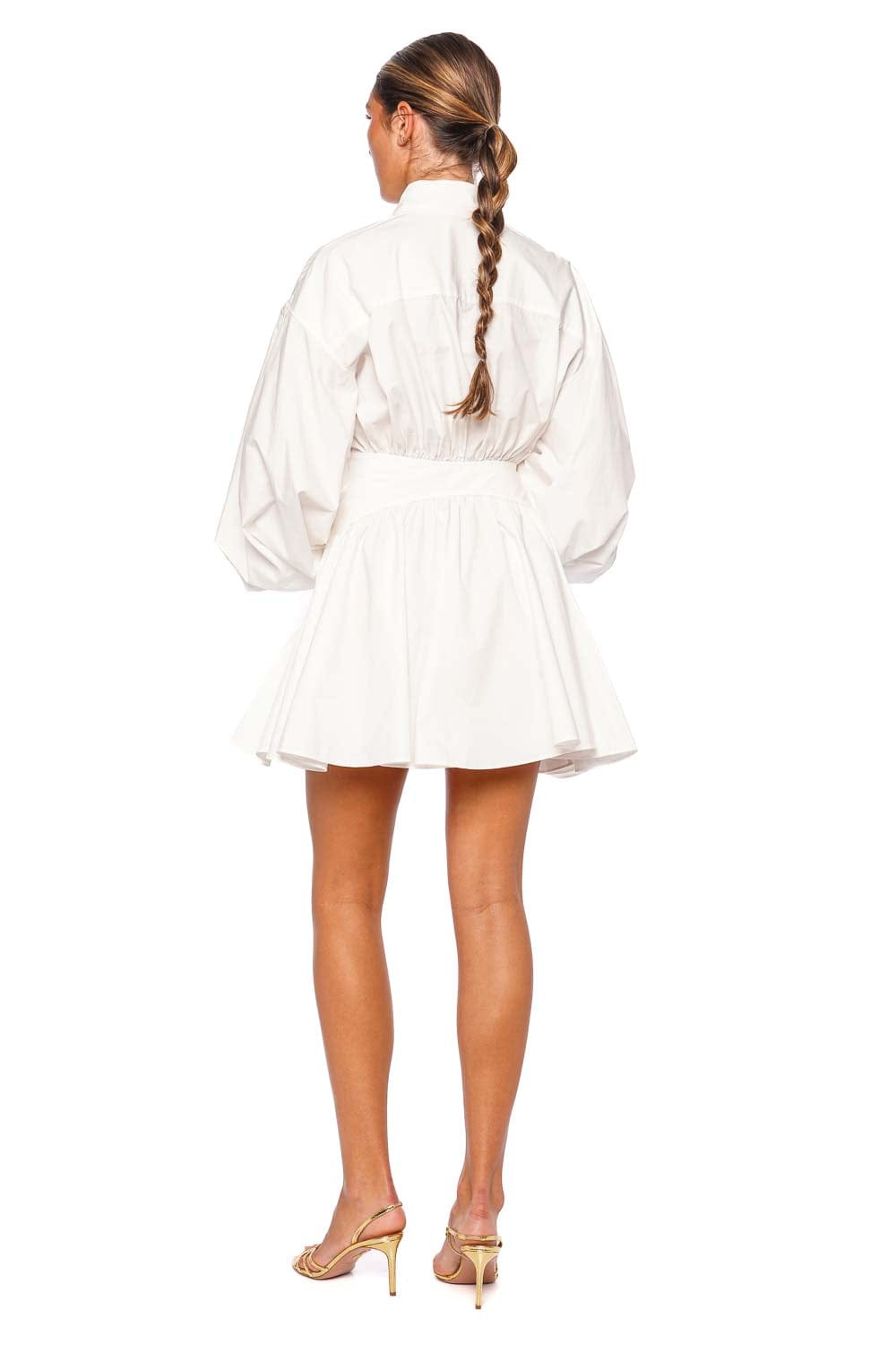 ZIMMERMANN Rebellion Ivory Long Sleeve Wrap Mini Dress