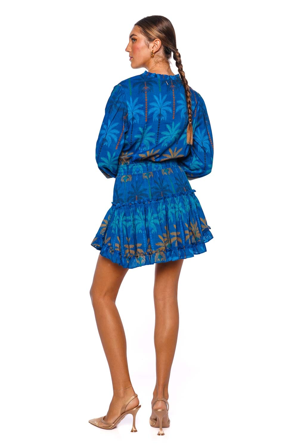 MISA LOS ANGELES Lorena Cobalt Palms Mini Dress