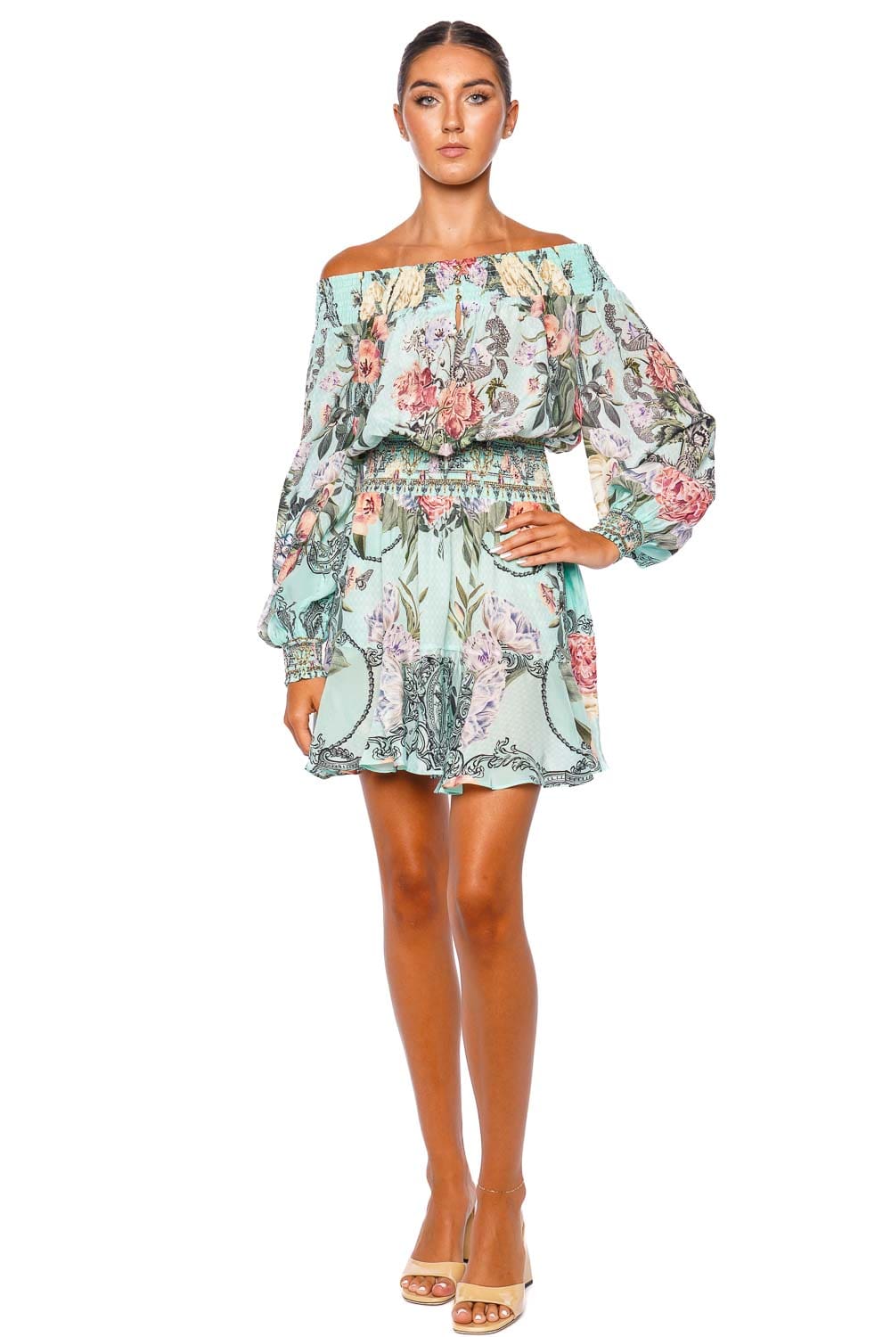 Camilla Petal Promise Land Off Shoulder Mini Dress