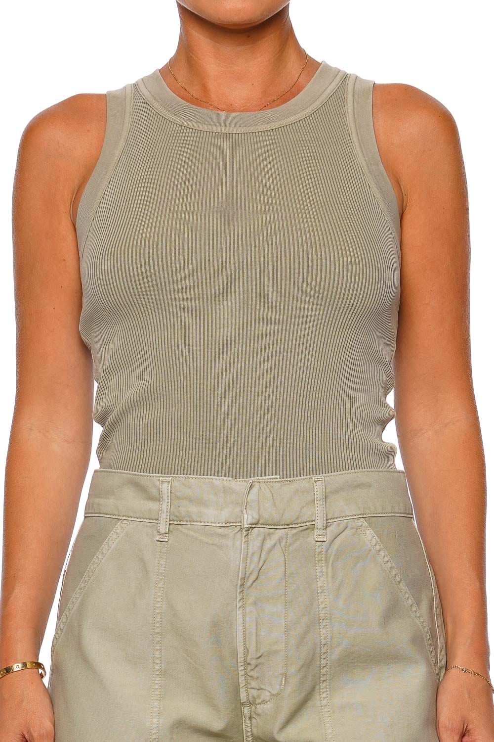Citizens of Humanity Isabel Spring Moss Ribbed Tank