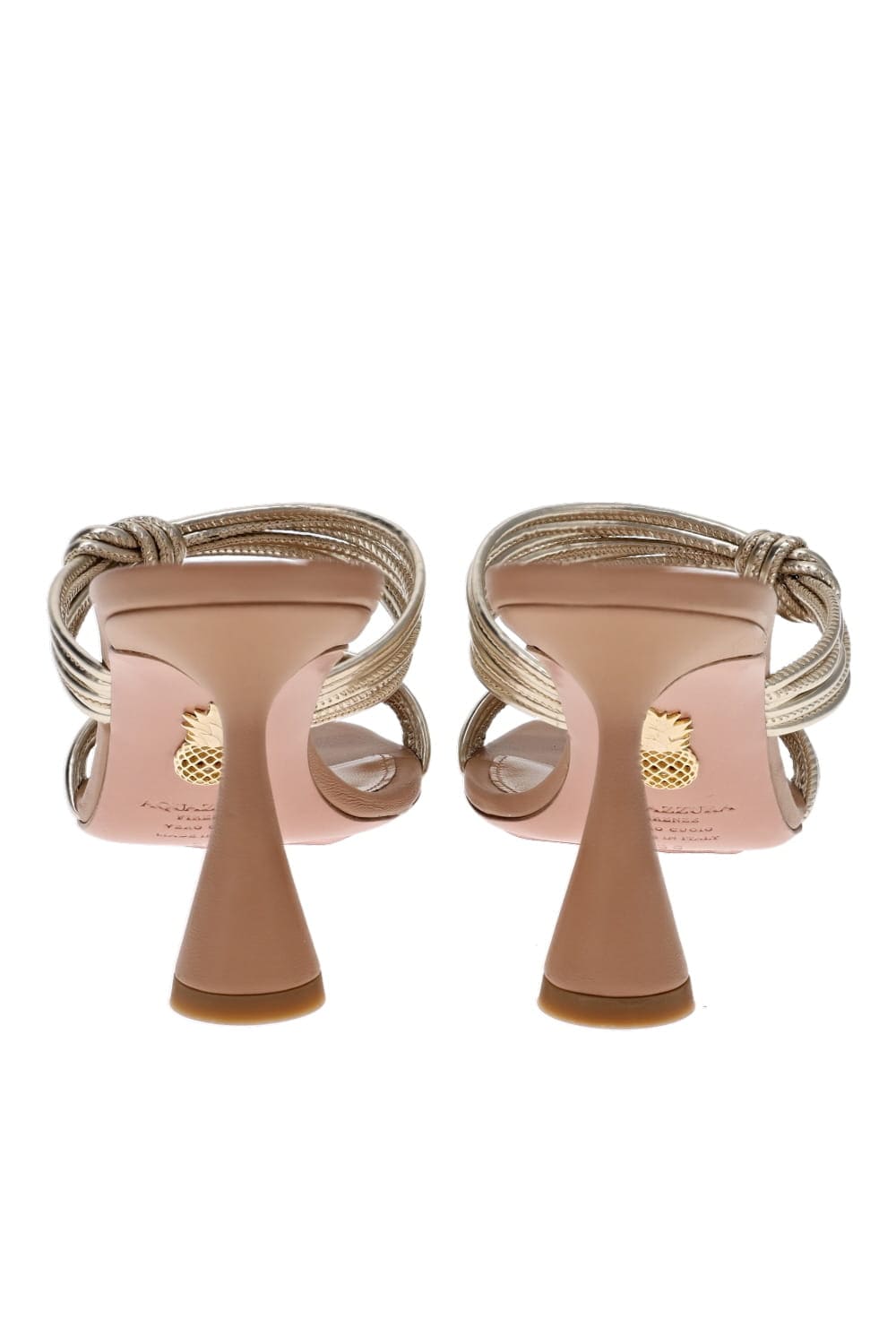 【送料&関税込】Aquazzura Mule Esencia 35 In Laminated Leath AQUAZZURA Esencia 35 metallic mules | NET-A-PORTER