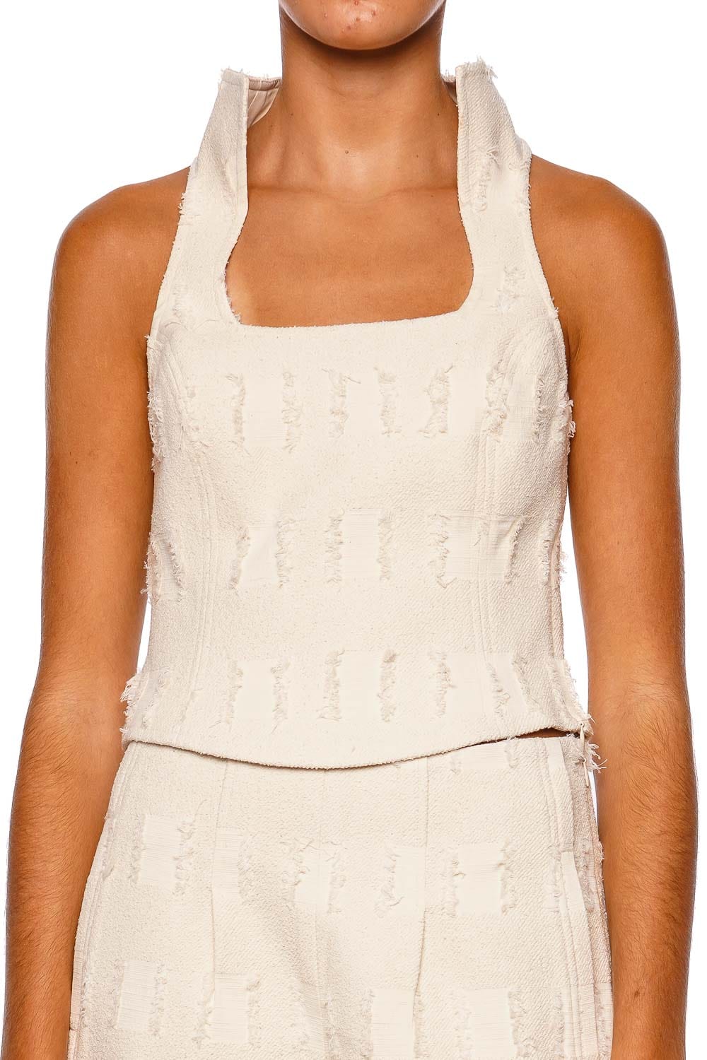 Cult Gaia Dulcie Textured Racerback Top