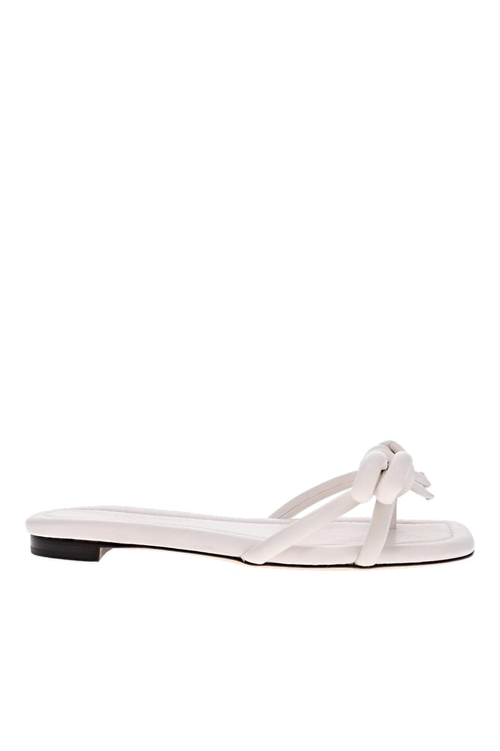 Loeffler Randall HADLEY LEATHER BOW FLAT SANDAL HADLEY-N-WHITE White