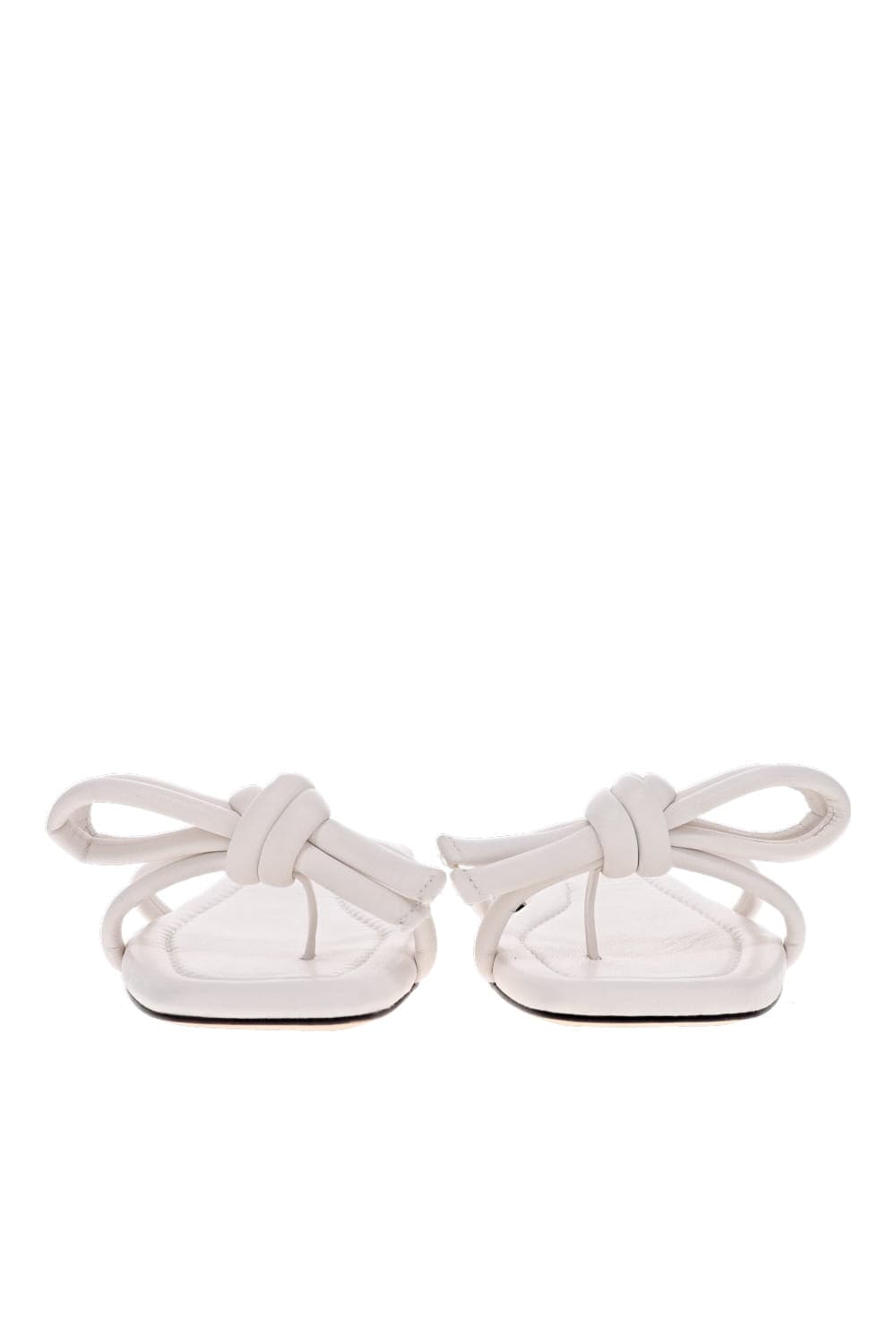 Loeffler Randall HADLEY LEATHER BOW FLAT SANDAL HADLEY-N-WHITE White