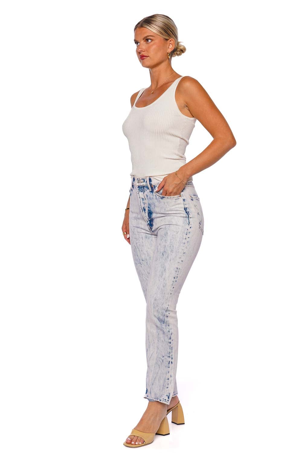 MOTHER Superior The Springy Ankle High Waisted High Rise deals Cropped Jeans sz 31