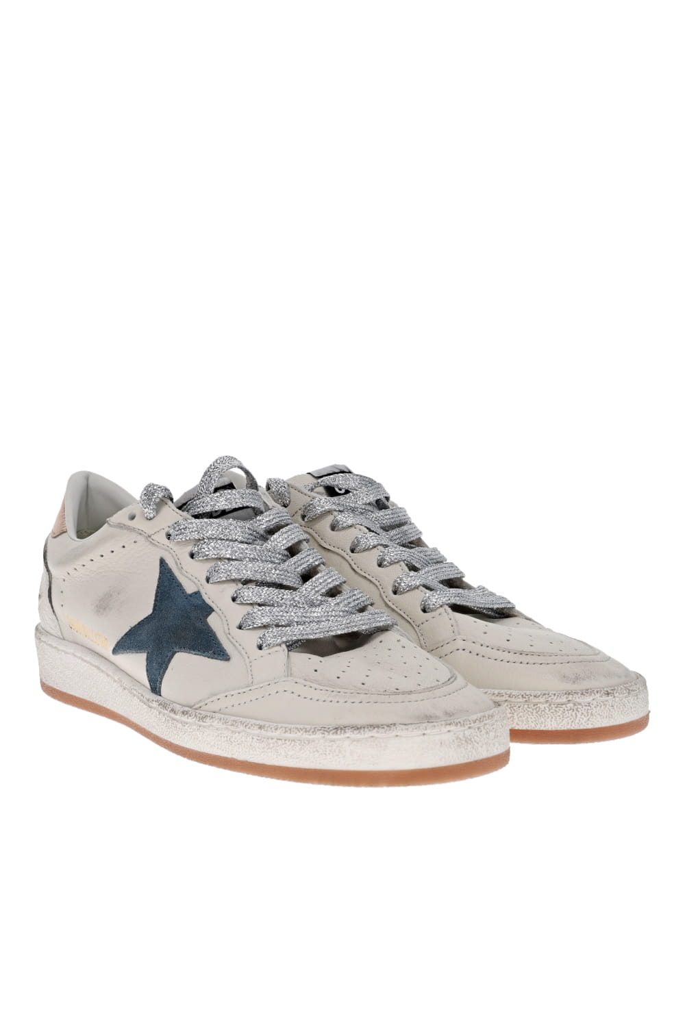 Golden Goose Ball Star Blue Smoke Suede Leather Sneakers