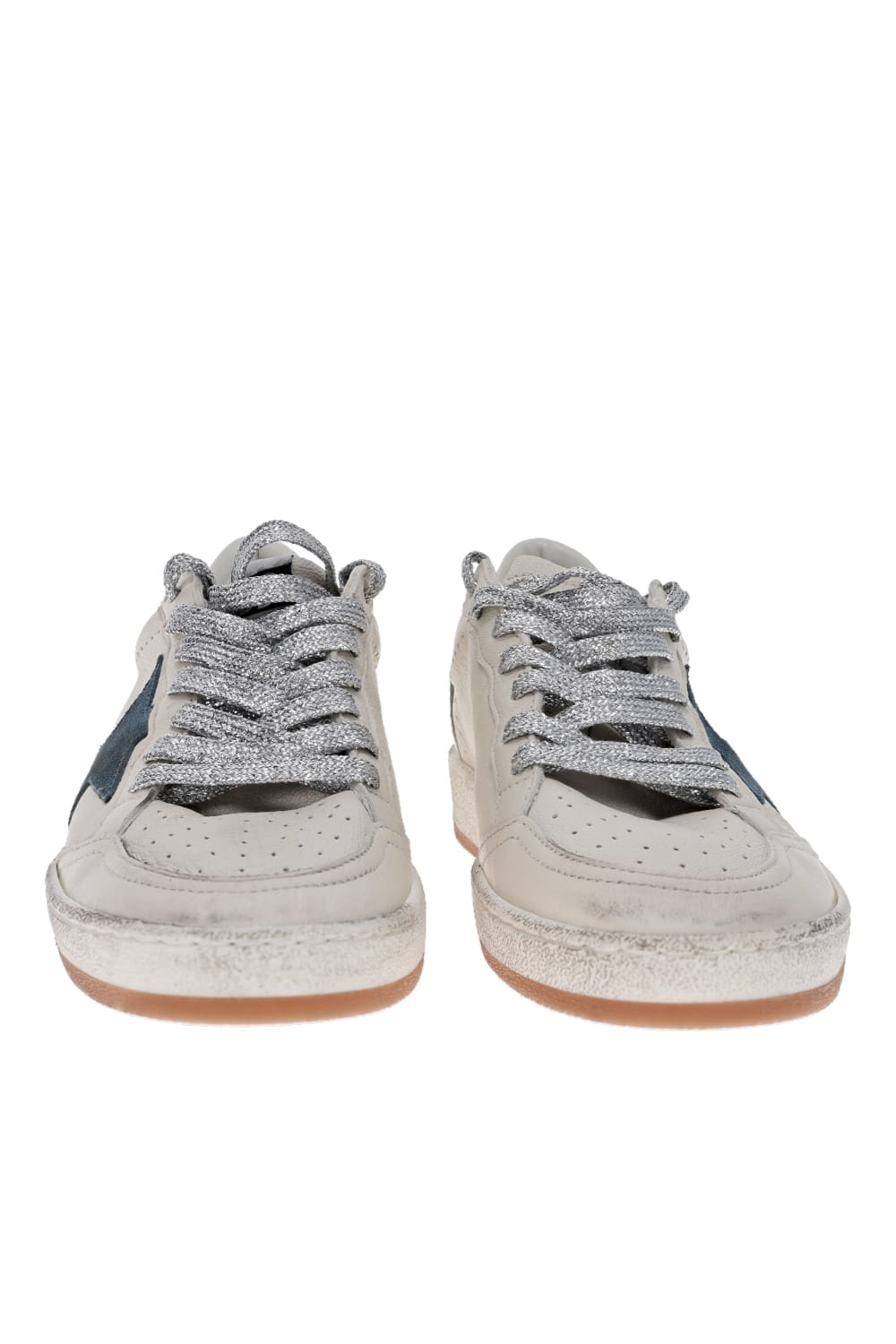 Golden Goose Ball Star Blue Smoke Suede Leather Sneakers