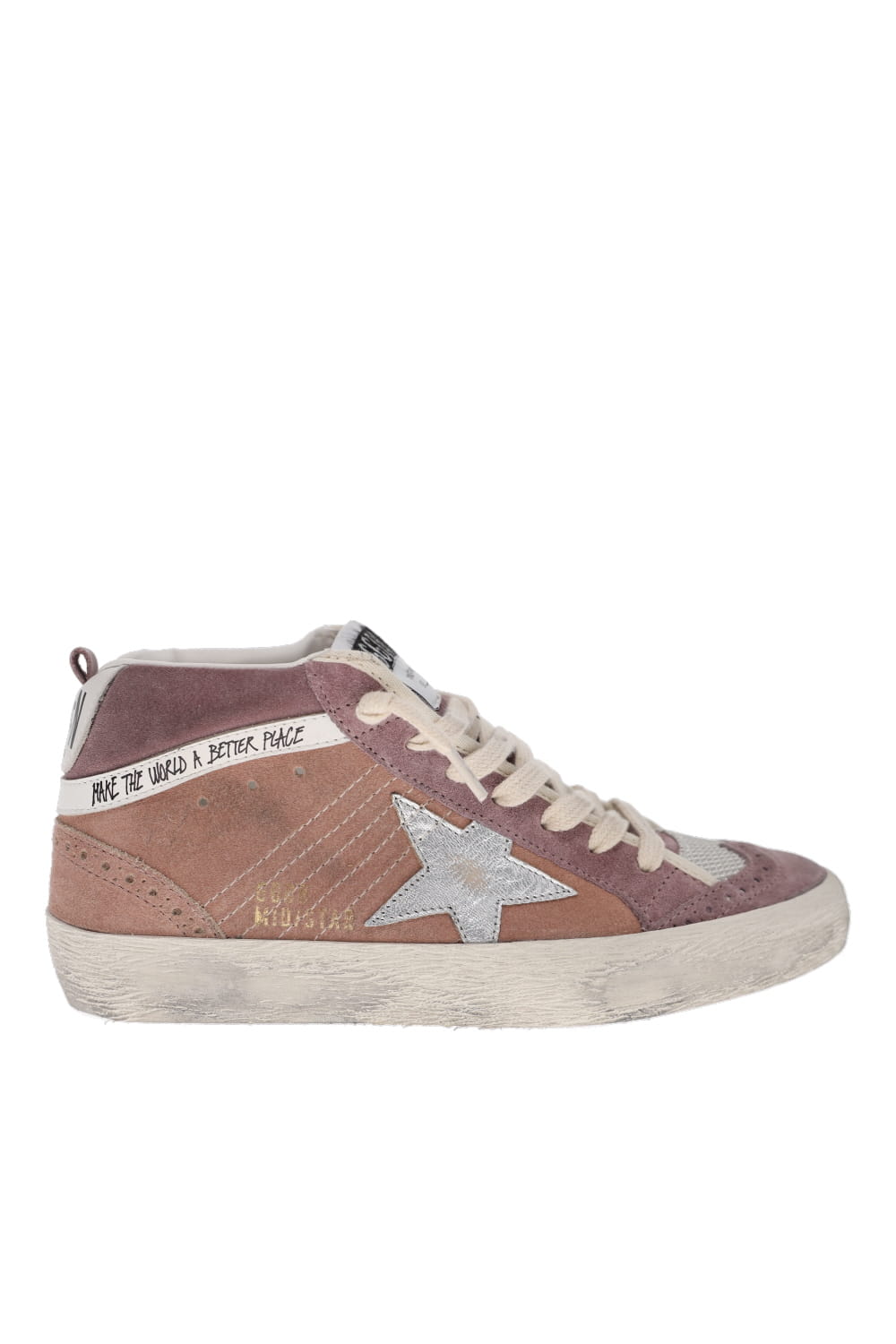 Golden Goose Mid Star Twilight Mauve Suede Leather Sneakers