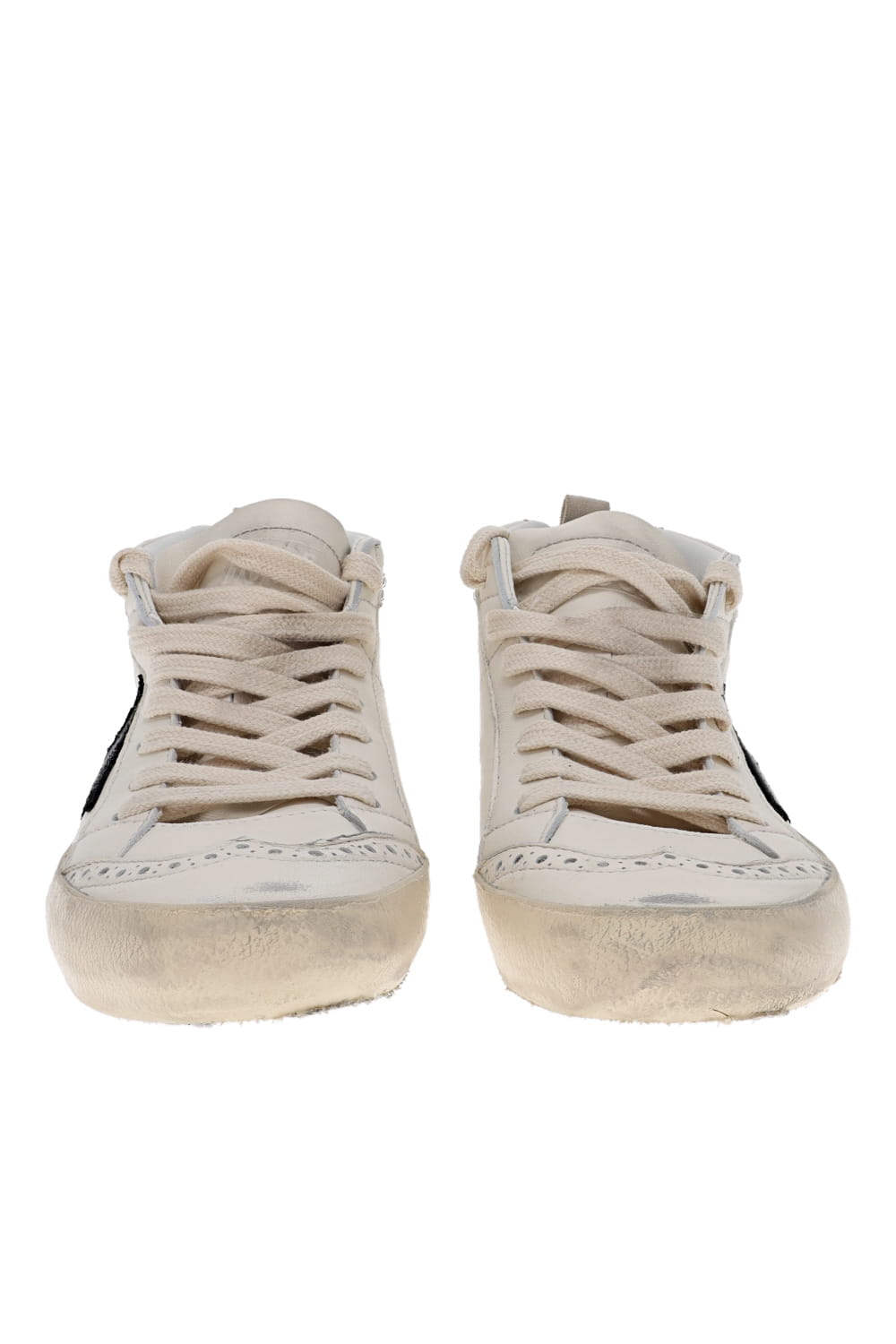 Golden Goose Mid Star Crystal Wave Leather Sneakers