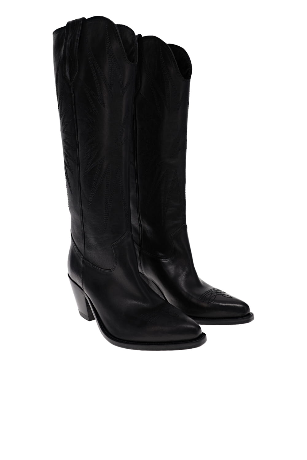 Golden Goose Wish Star Francesca Black Cowboy Boot