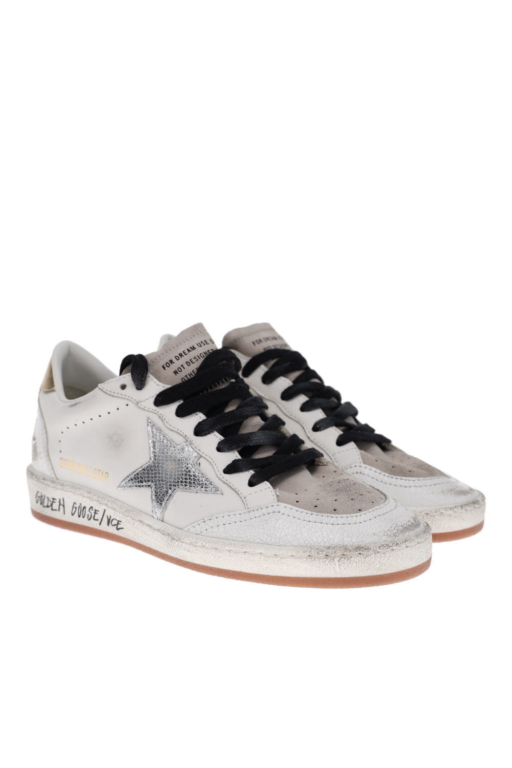 Golden Goose Ball Star Cracked Leather Viper Sneakers