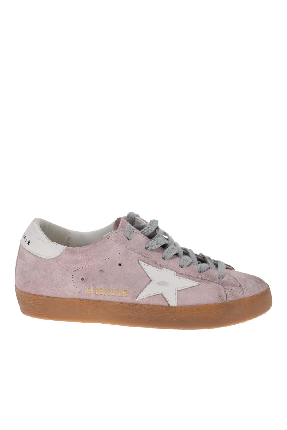 Golden Goose Super Star Pink Suede Leather Sneakers