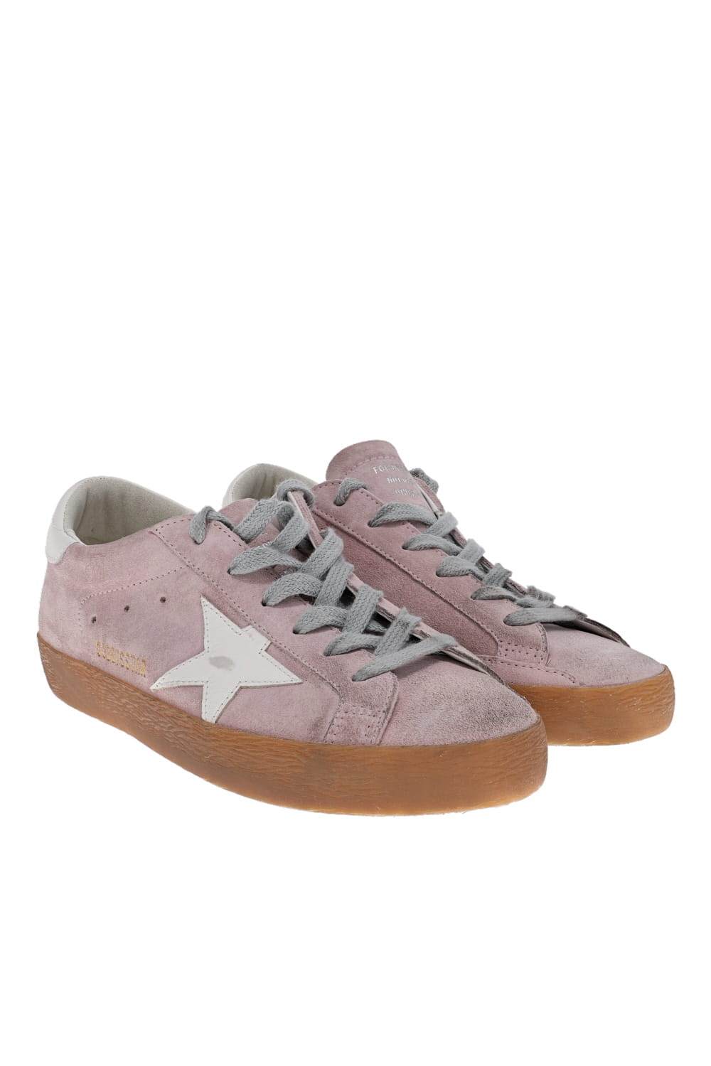 Golden Goose Super Star Pink Suede Leather Sneakers